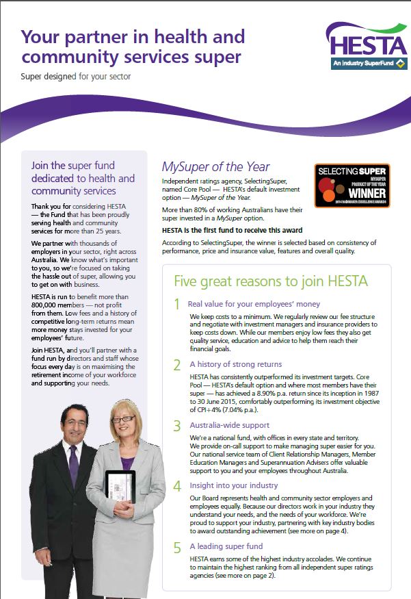 HESTA Super Fund White Pages®